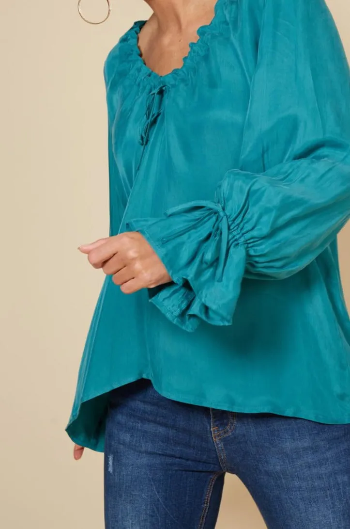 Vienetta Ruched Top - Teal
