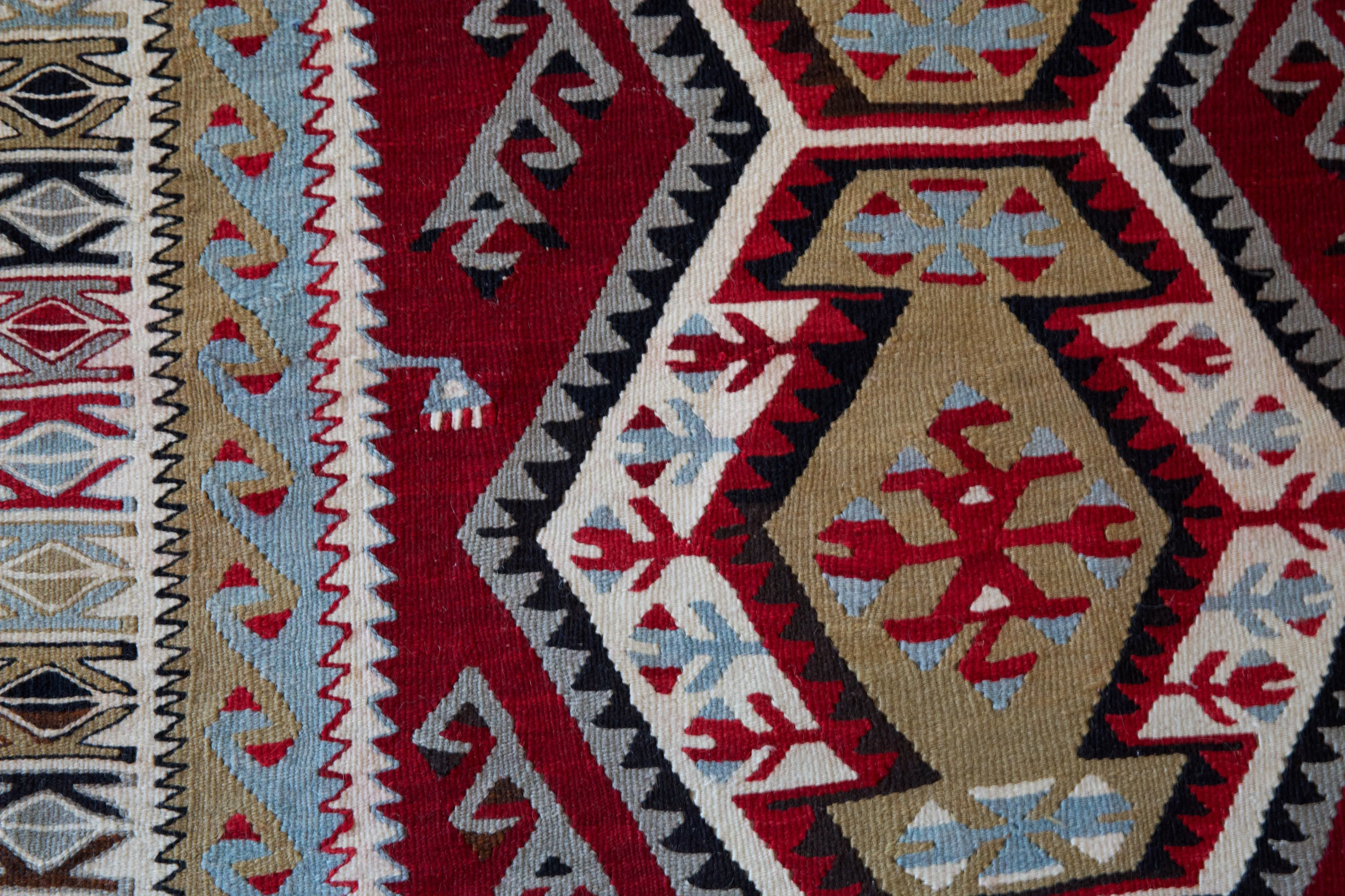 Vintage Kayseri Kilim Rug 3'6"x6'3"
