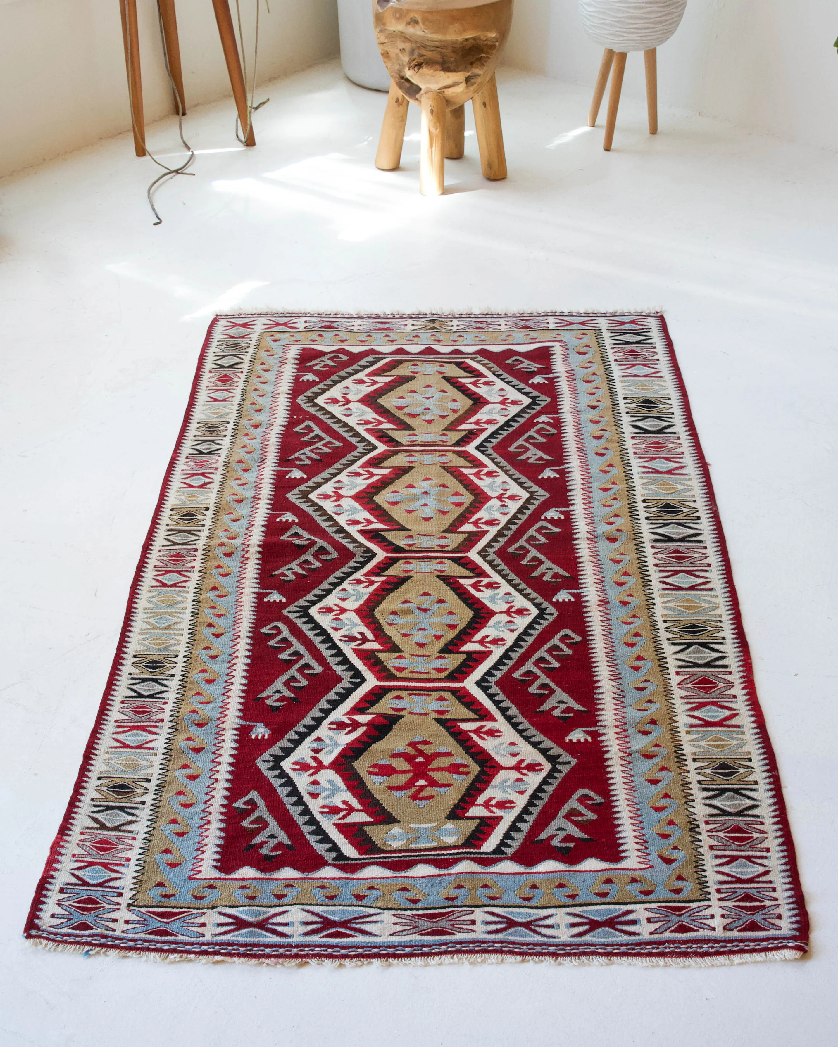 Vintage Kayseri Kilim Rug 3'6"x6'3"