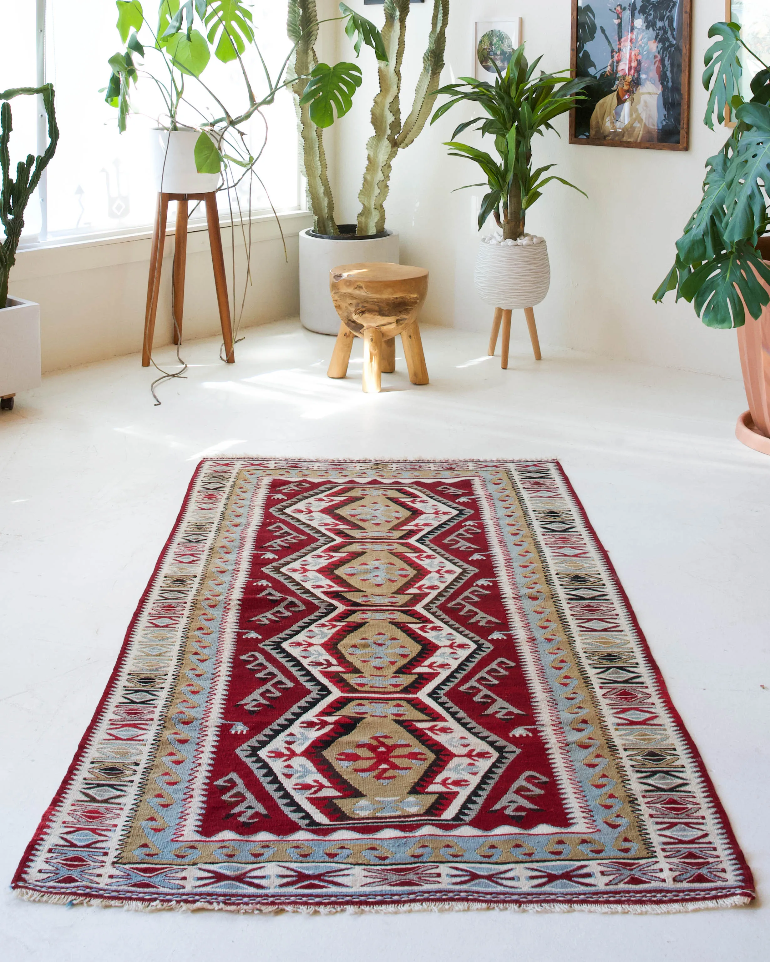 Vintage Kayseri Kilim Rug 3'6"x6'3"