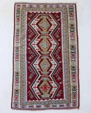 Vintage Kayseri Kilim Rug 3'6"x6'3"