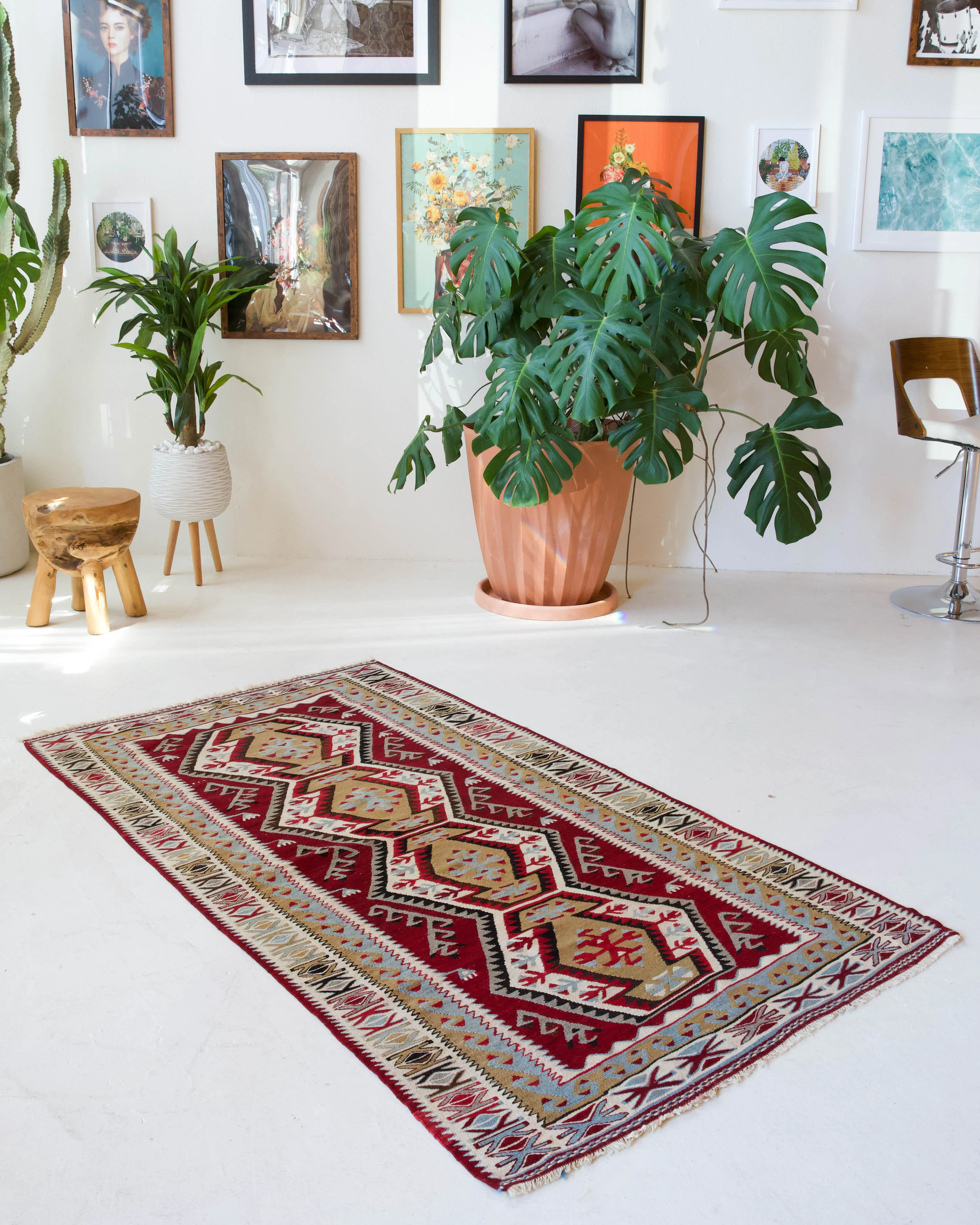Vintage Kayseri Kilim Rug 3'6"x6'3"