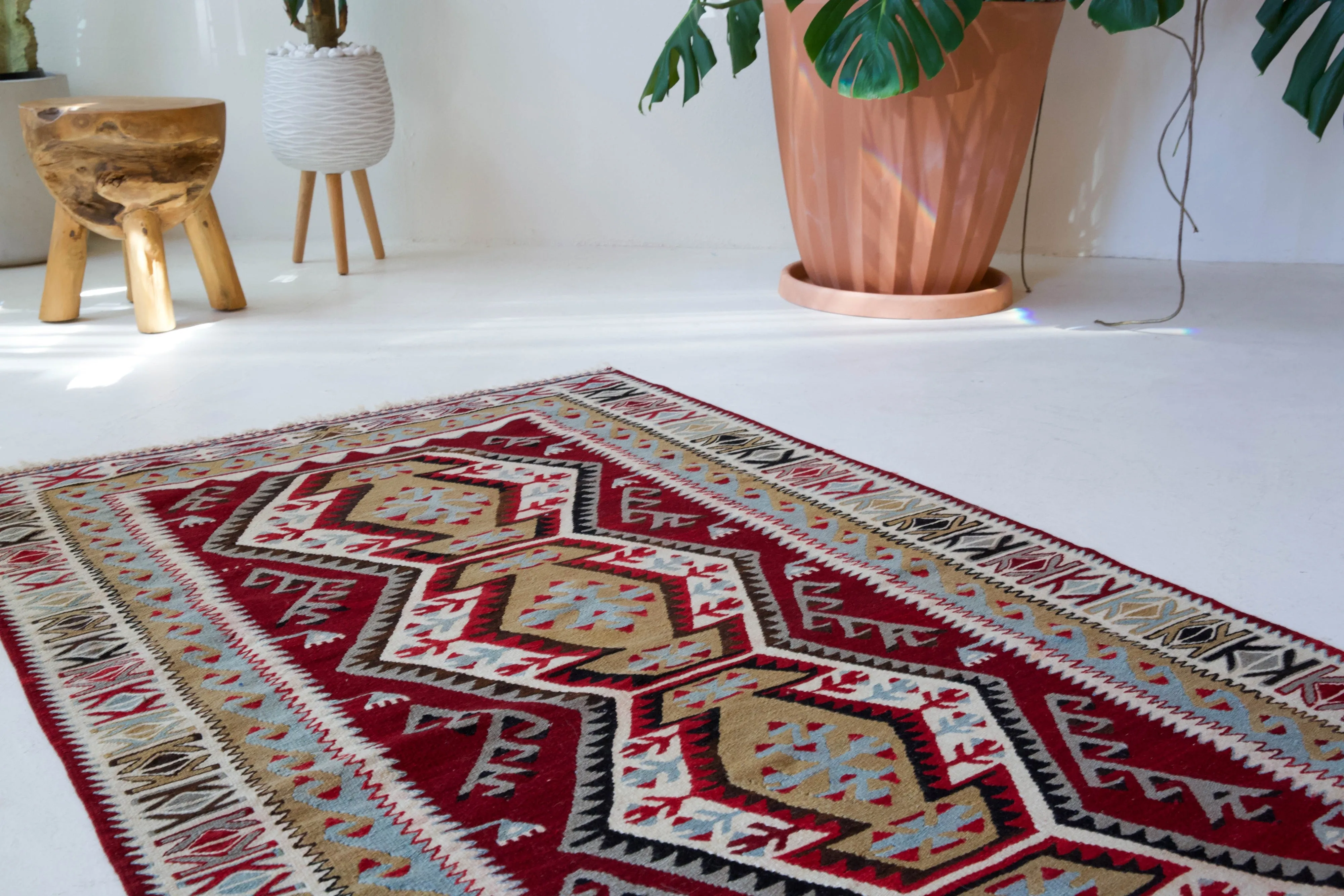 Vintage Kayseri Kilim Rug 3'6"x6'3"