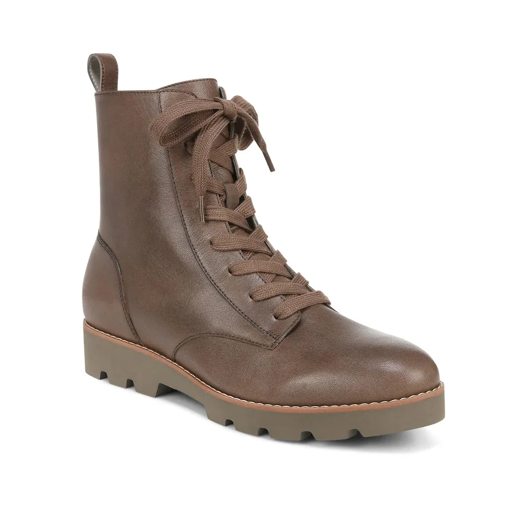 Vionic Women's Lani Water Resistant Lace Up Combat Boot in Greige
