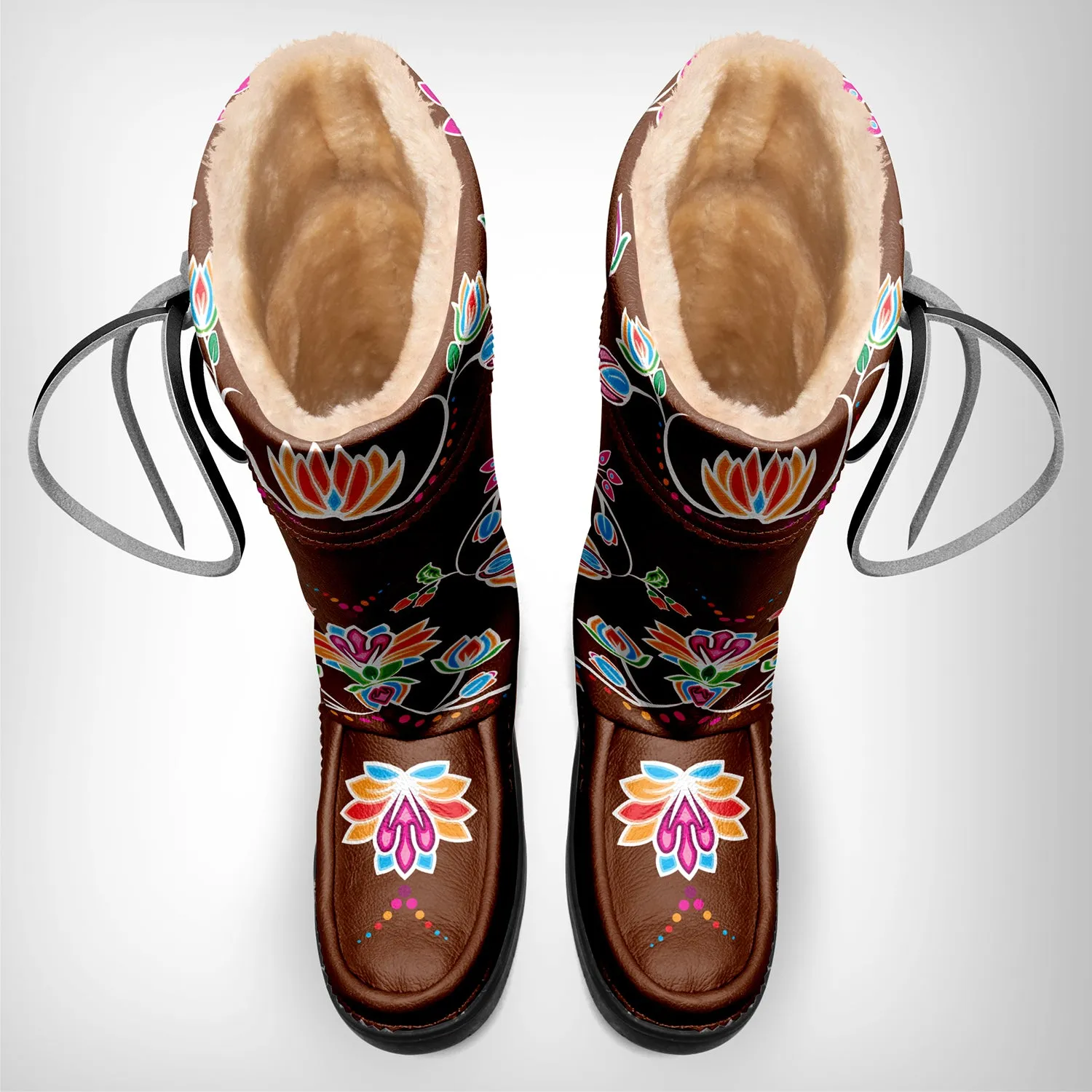 Waterbird Wildflowers Real Leather MocLux