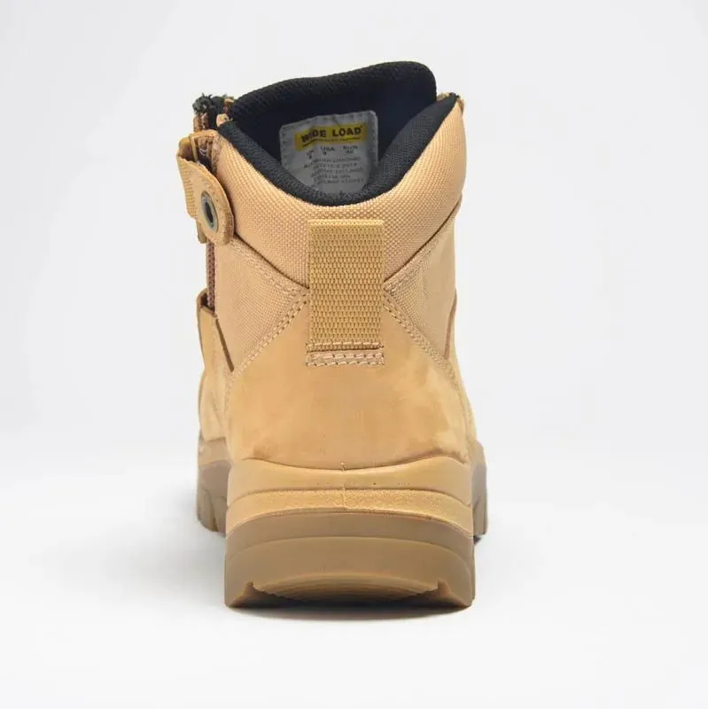 Wide Load 690WZN Wheat 6 Inch Soft Toe Zip Boot
