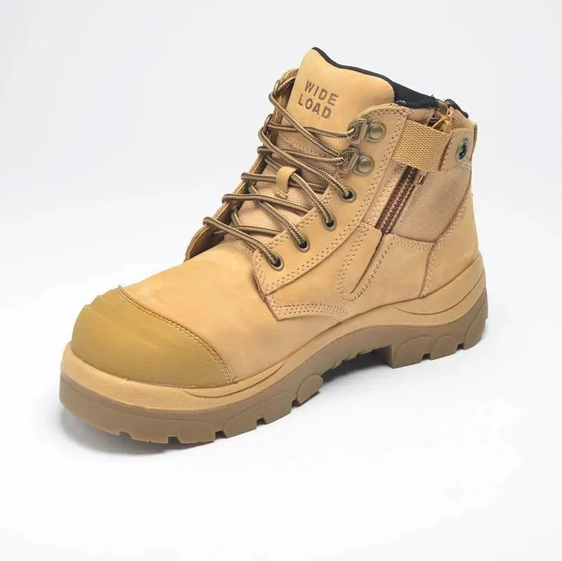 Wide Load 690WZN Wheat 6 Inch Soft Toe Zip Boot