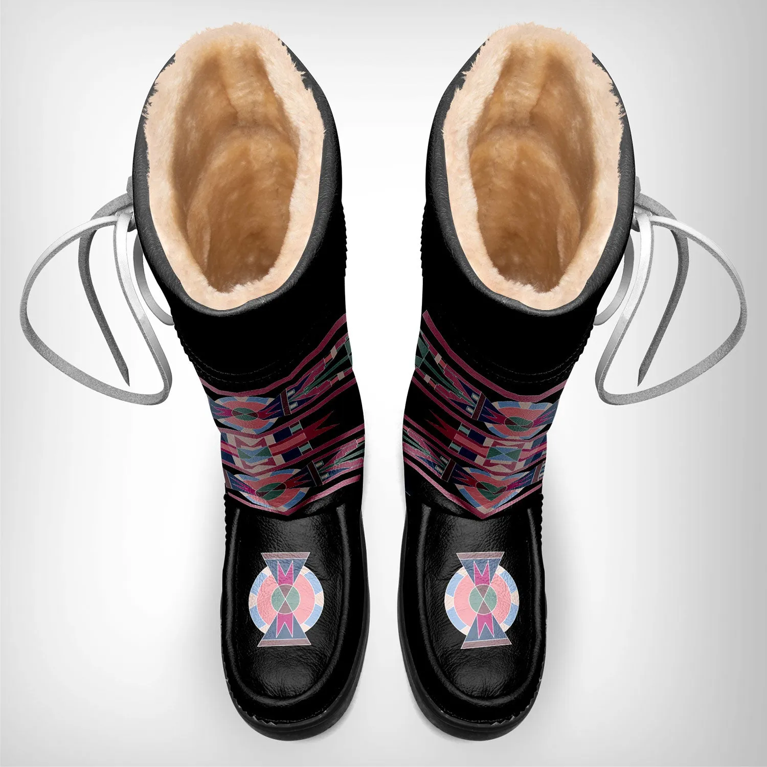 Winter Sacred Path Black Real Leather MocLux