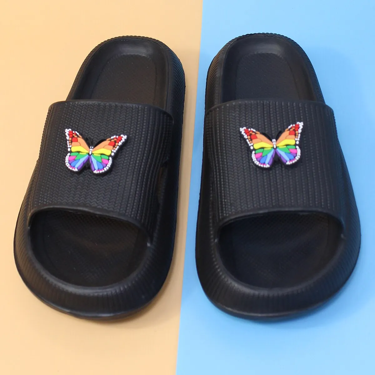 Women Cartoon Bear Decor Beach Slippers