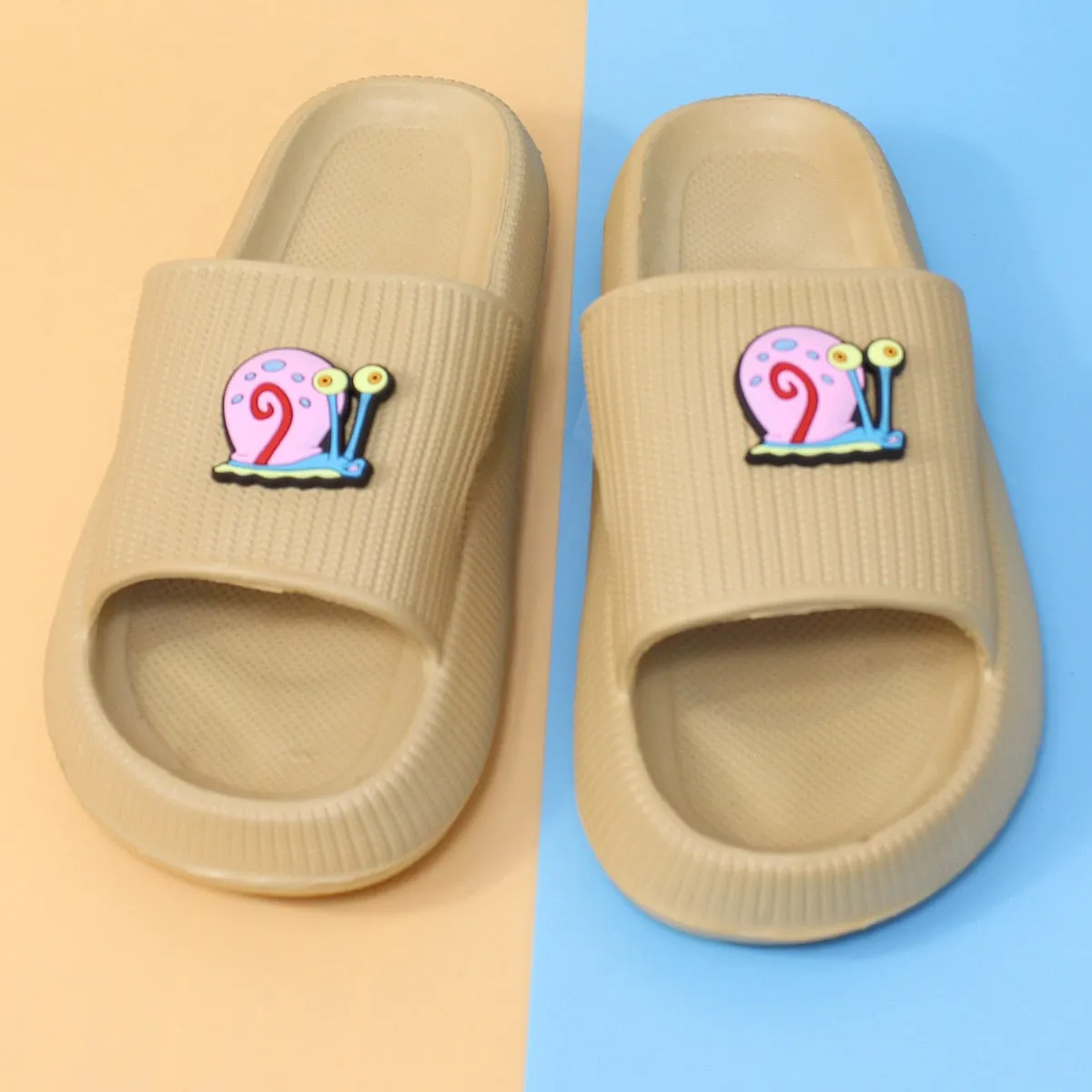 Women Cartoon Bear Decor Beach Slippers