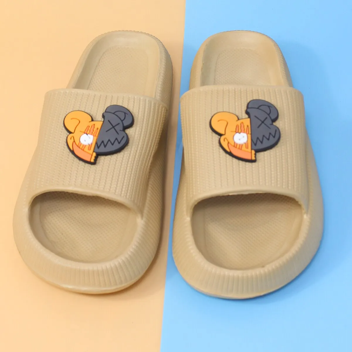 Women Cartoon Bear Decor Beach Slippers