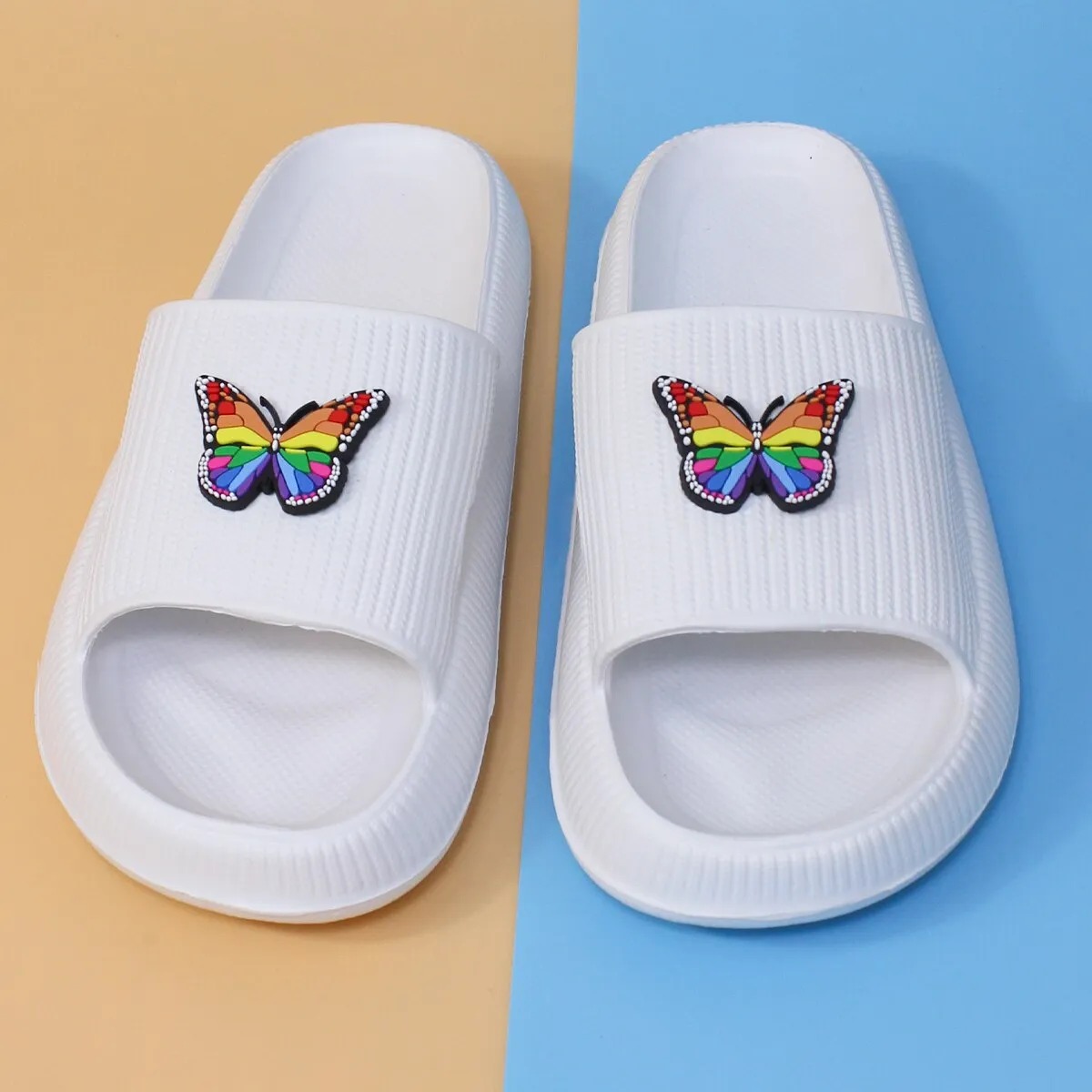 Women Cartoon Bear Decor Beach Slippers