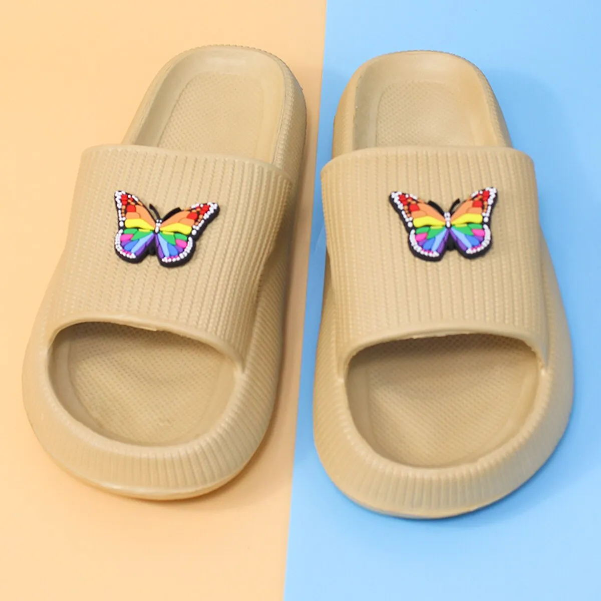Women Cartoon Bear Decor Beach Slippers