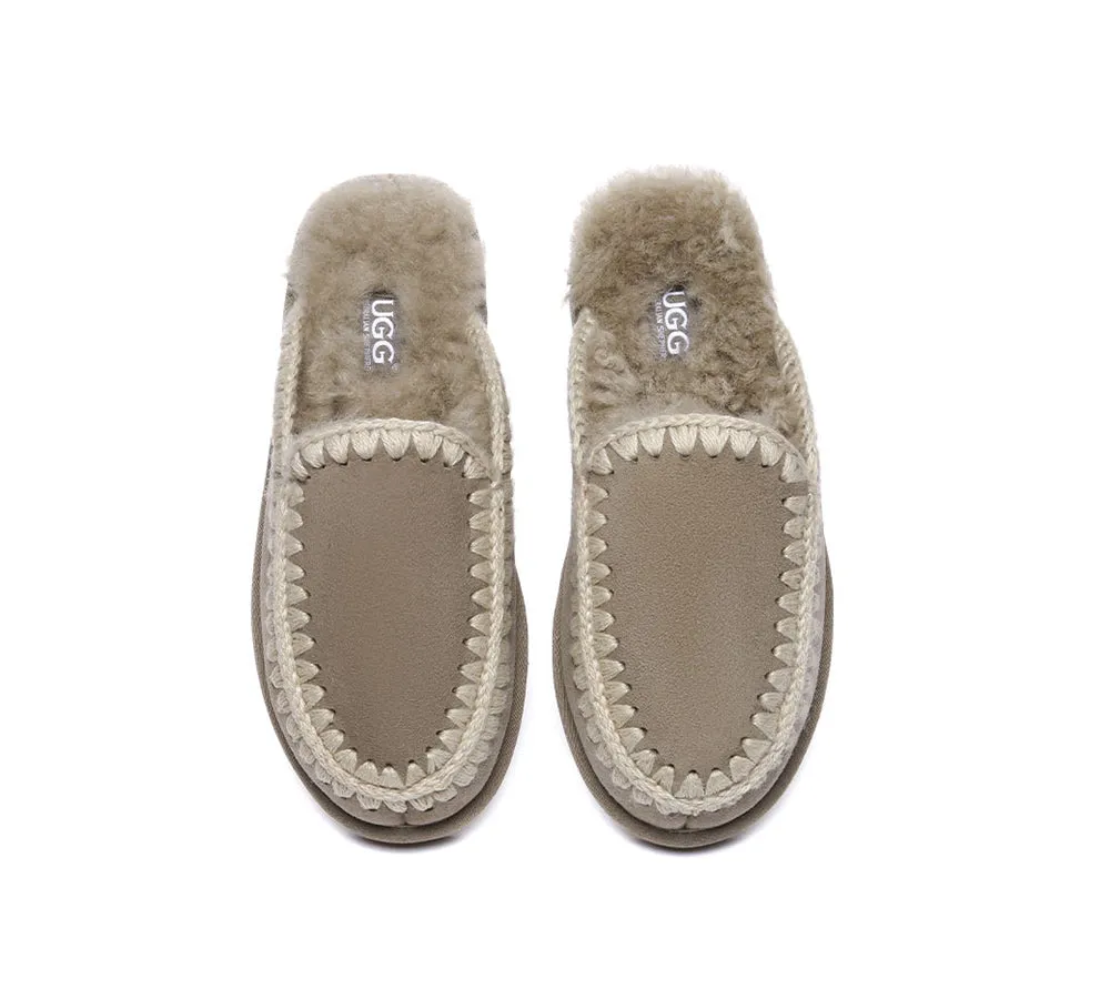 Women Sheepskin Wool Knitted Slippers Sophia