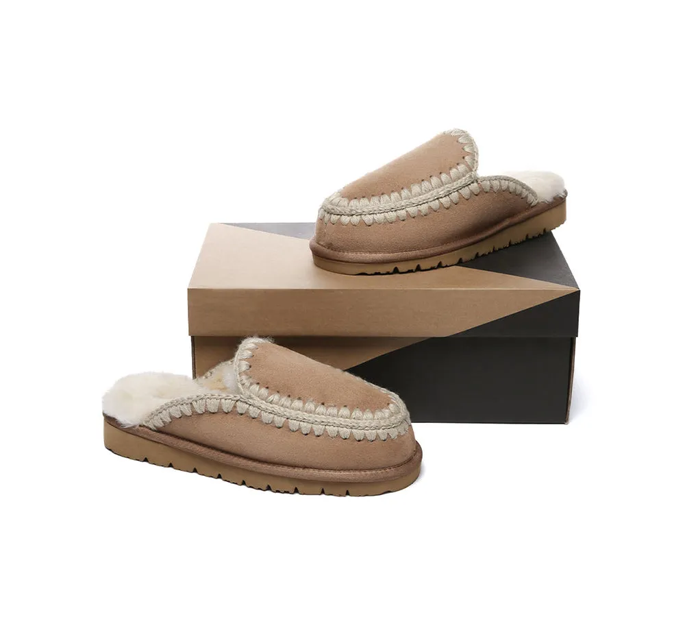 Women Sheepskin Wool Knitted Slippers Sophia