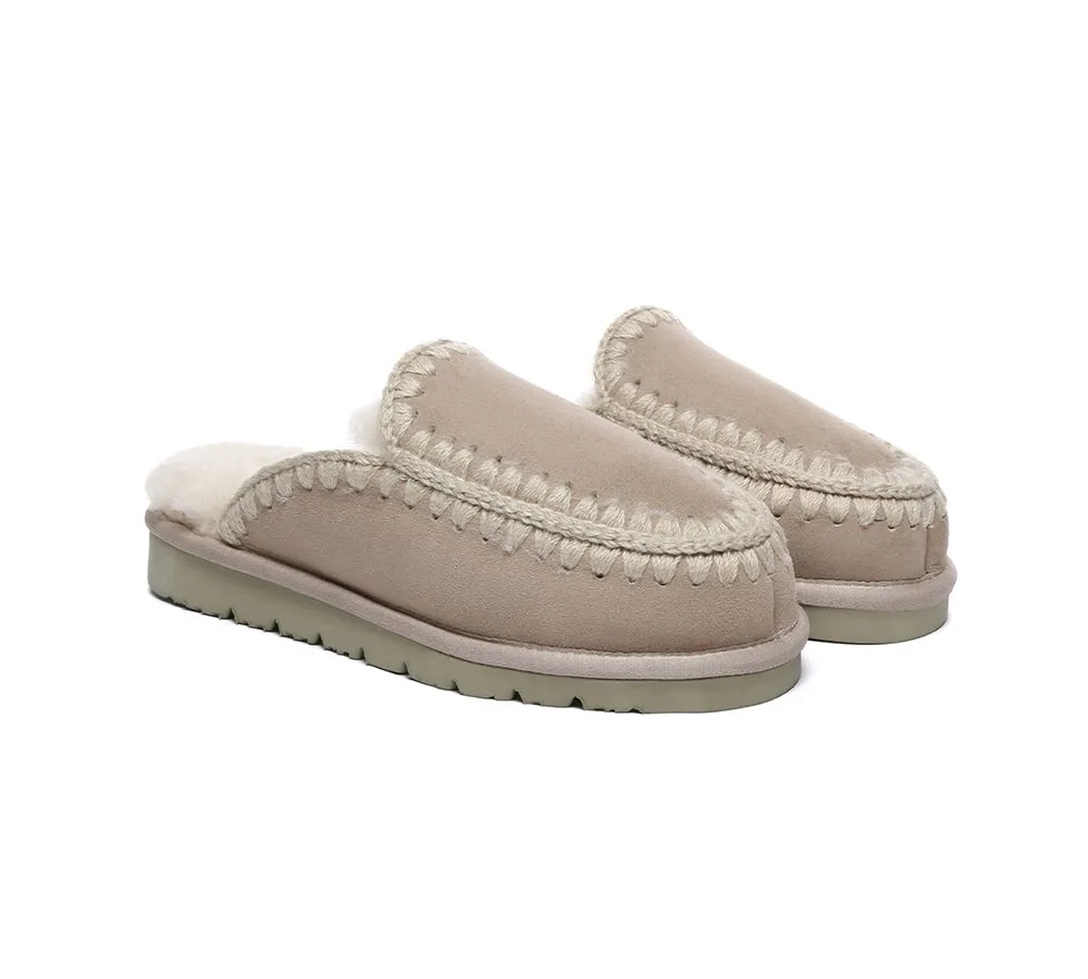 Women Sheepskin Wool Knitted Slippers Sophia