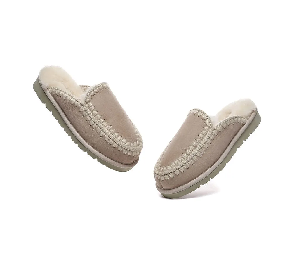 Women Sheepskin Wool Knitted Slippers Sophia