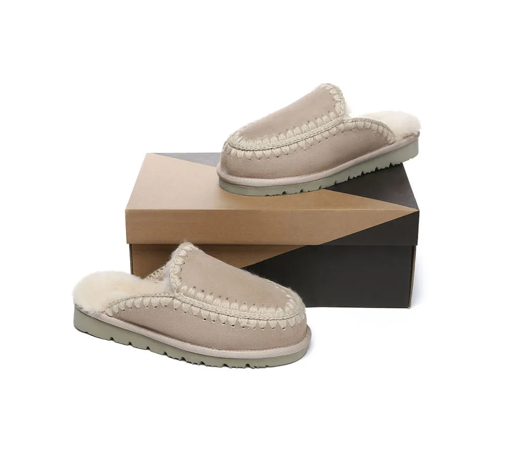 Women Sheepskin Wool Knitted Slippers Sophia