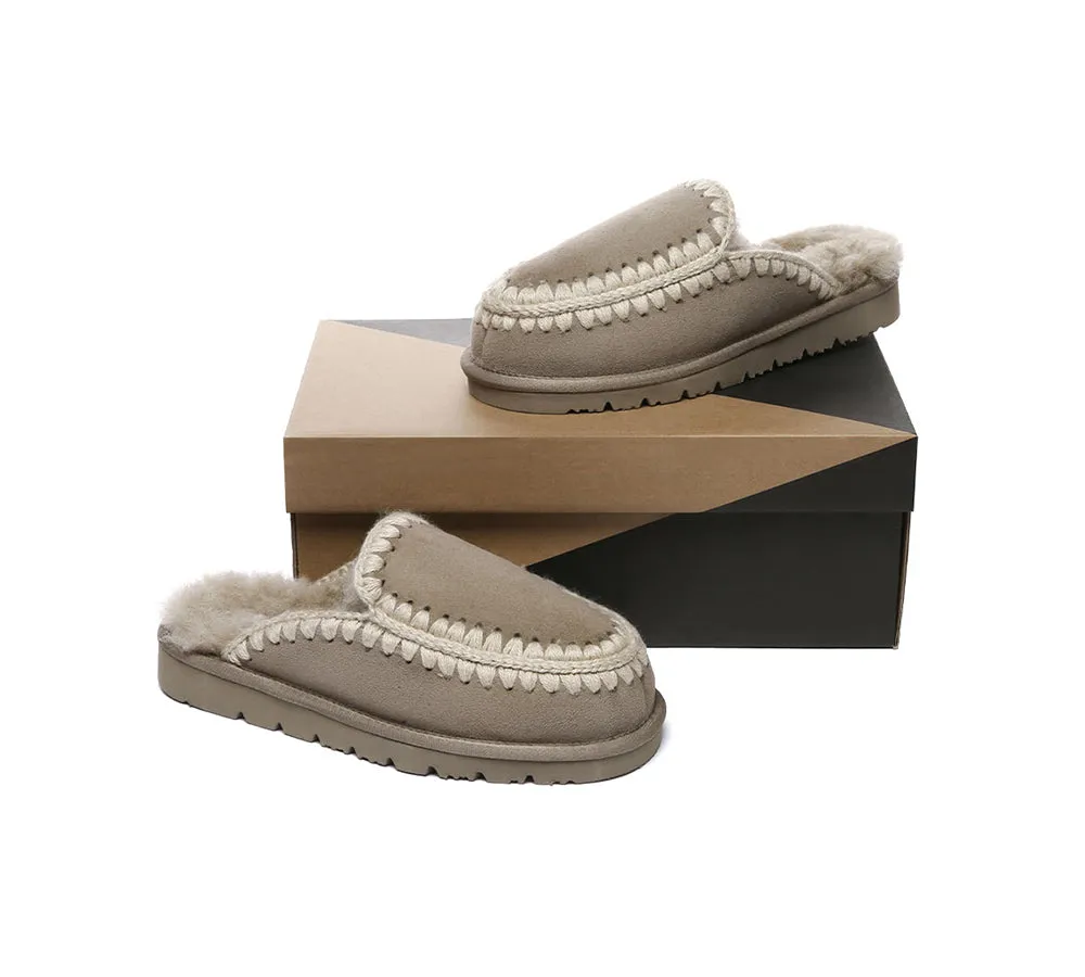 Women Sheepskin Wool Knitted Slippers Sophia