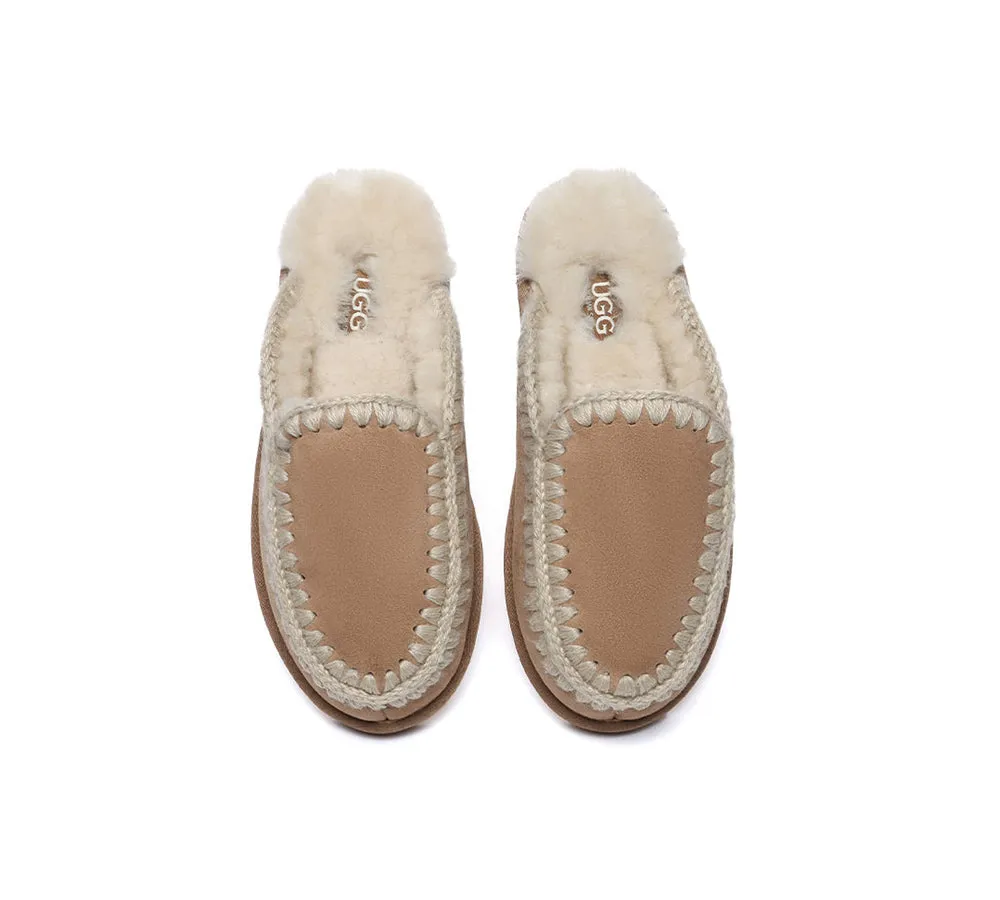 Women Sheepskin Wool Knitted Slippers Sophia