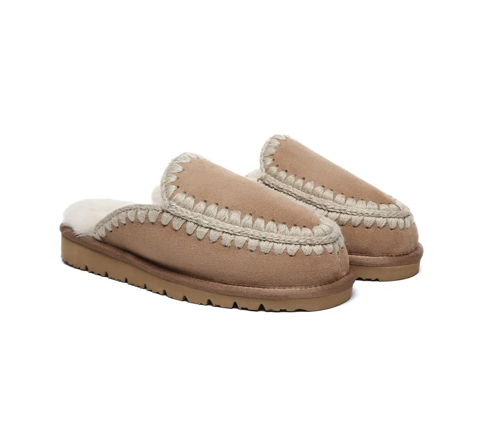 Women Sheepskin Wool Knitted Slippers Sophia