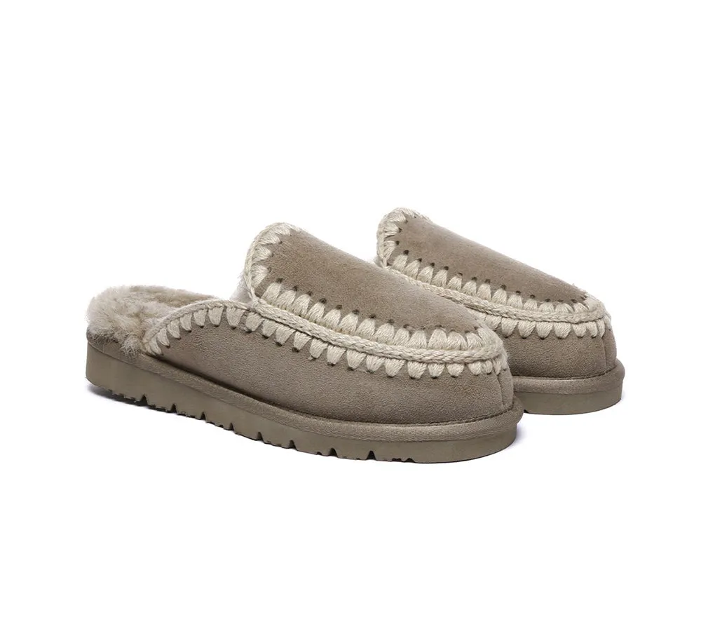 Women Sheepskin Wool Knitted Slippers Sophia