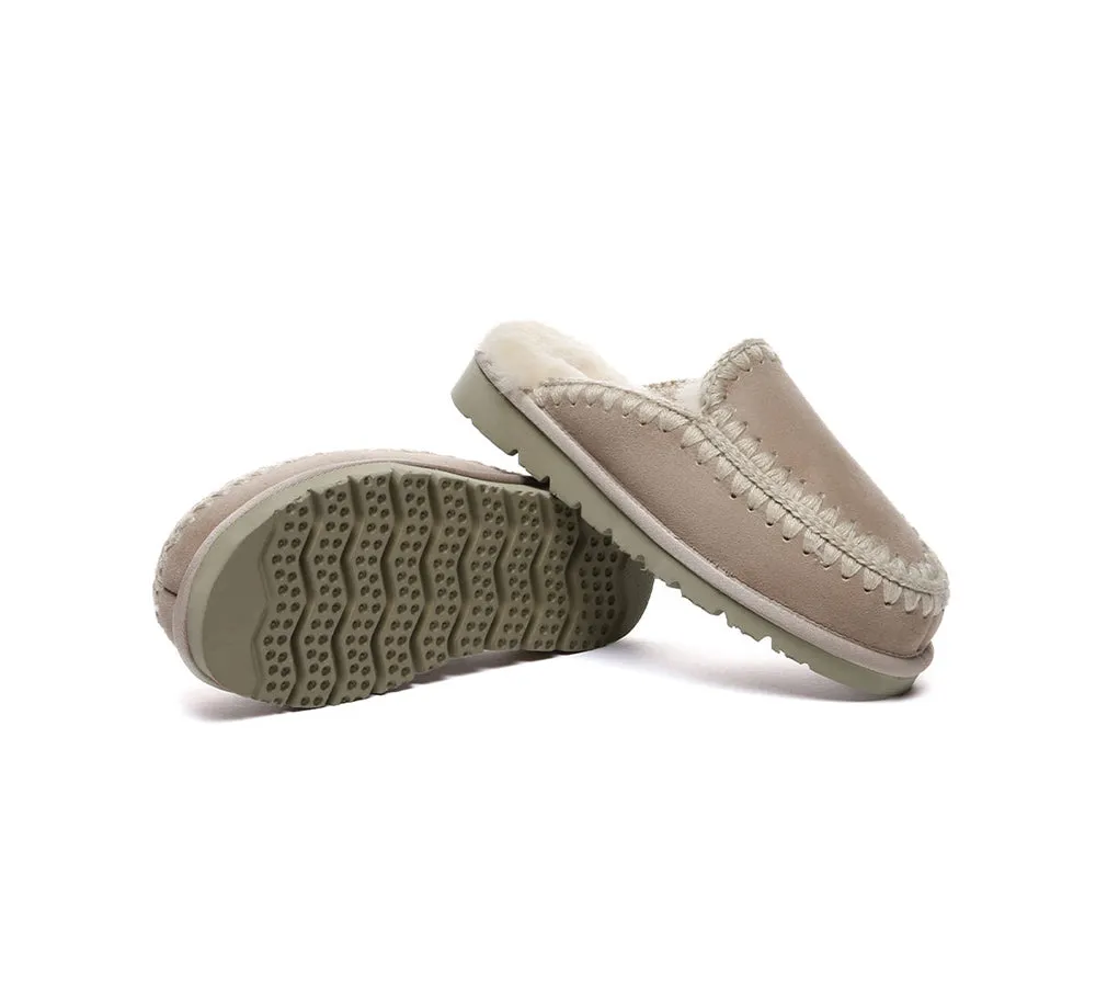 Women Sheepskin Wool Knitted Slippers Sophia
