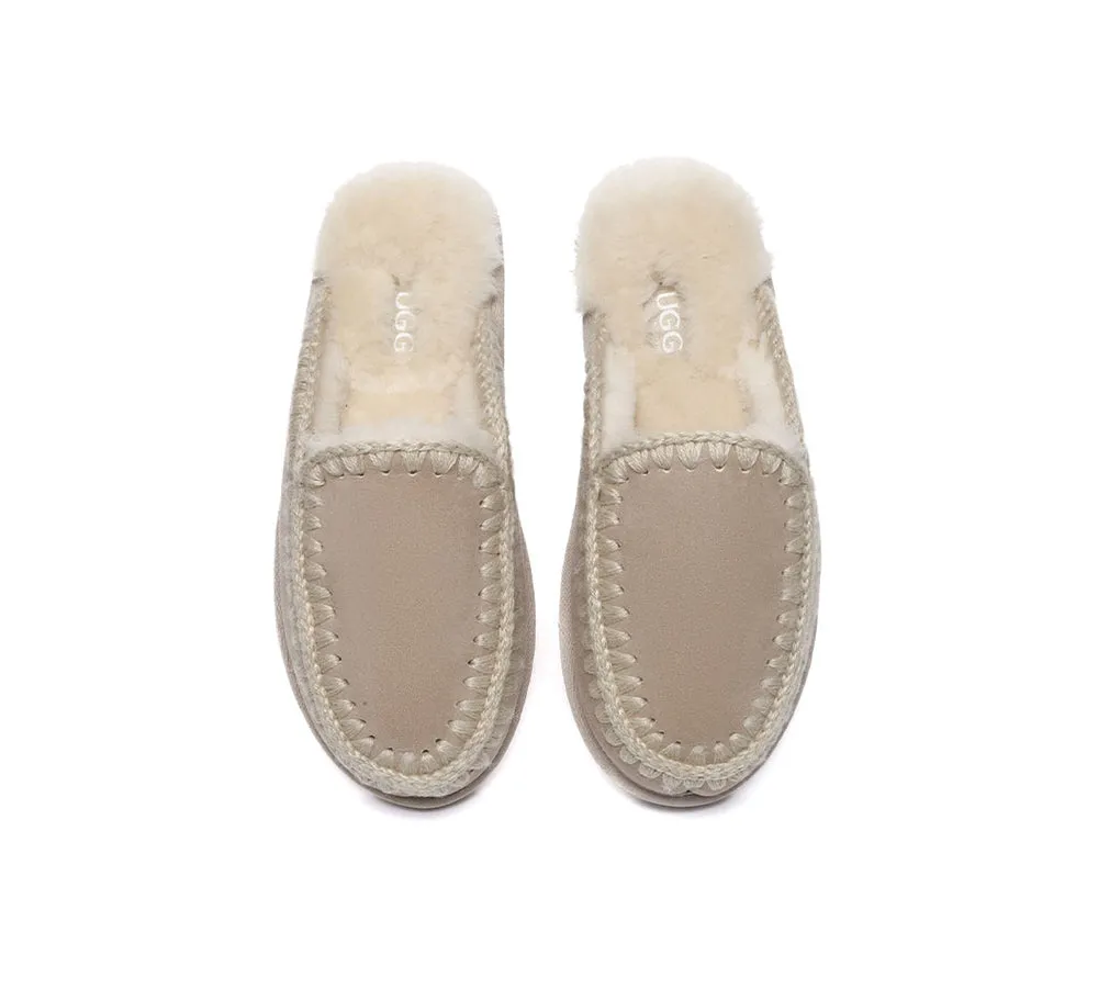 Women Sheepskin Wool Knitted Slippers Sophia