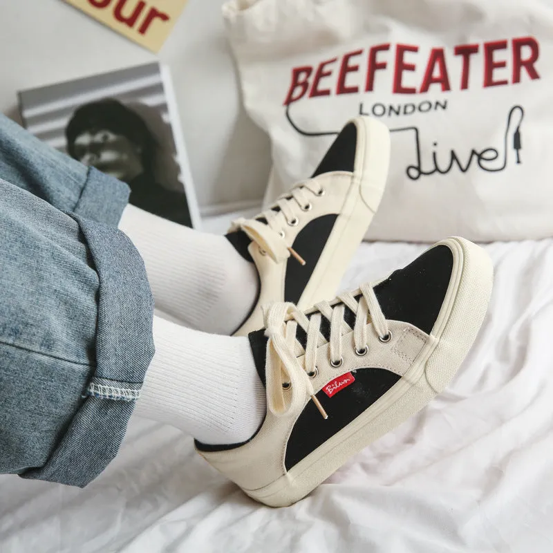 Women Stylish Canvas Casual Flat Skate Shoes