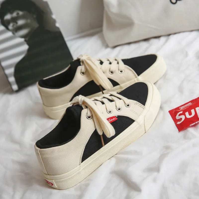 Women Stylish Canvas Casual Flat Skate Shoes
