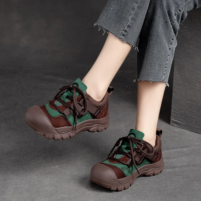 Women Stylish Patchwork Retro Casual Shoes