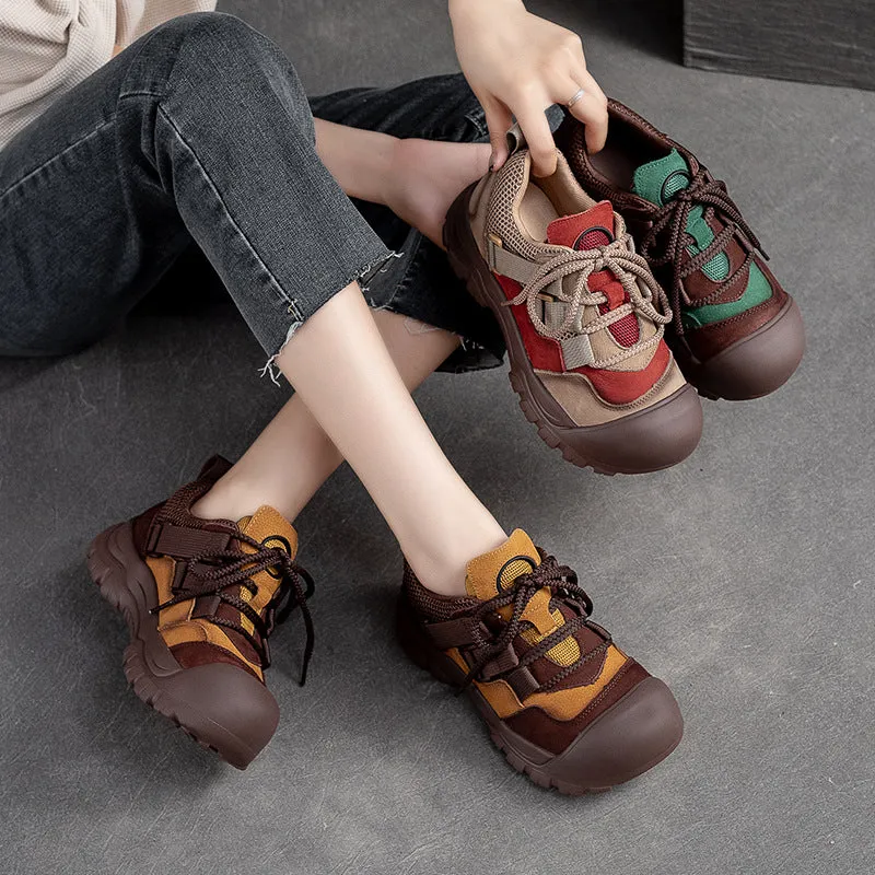 Women Stylish Patchwork Retro Casual Shoes