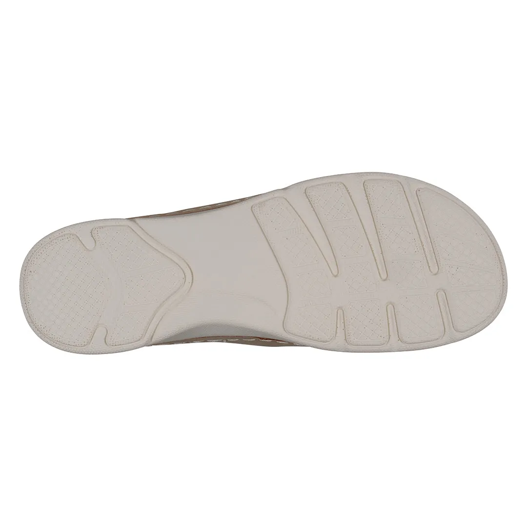 Women's Claire Tan Flower Rosette Comfort Sandals