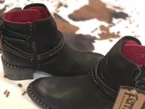 Women's Ferrini Black Macie Leather Boots Handcrafted