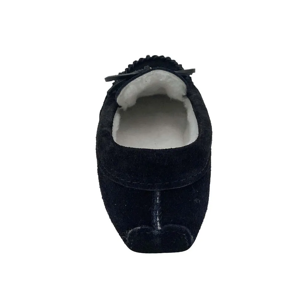 Women's Fleece Lined Beaded Suede Moccasins