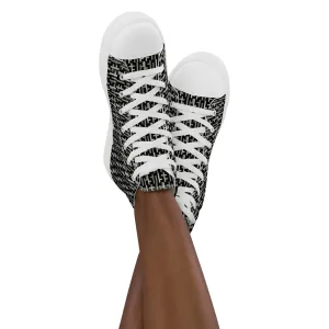 Womens JESUS High Top Canvas Shoes - Black Camo INFINITY 1.0