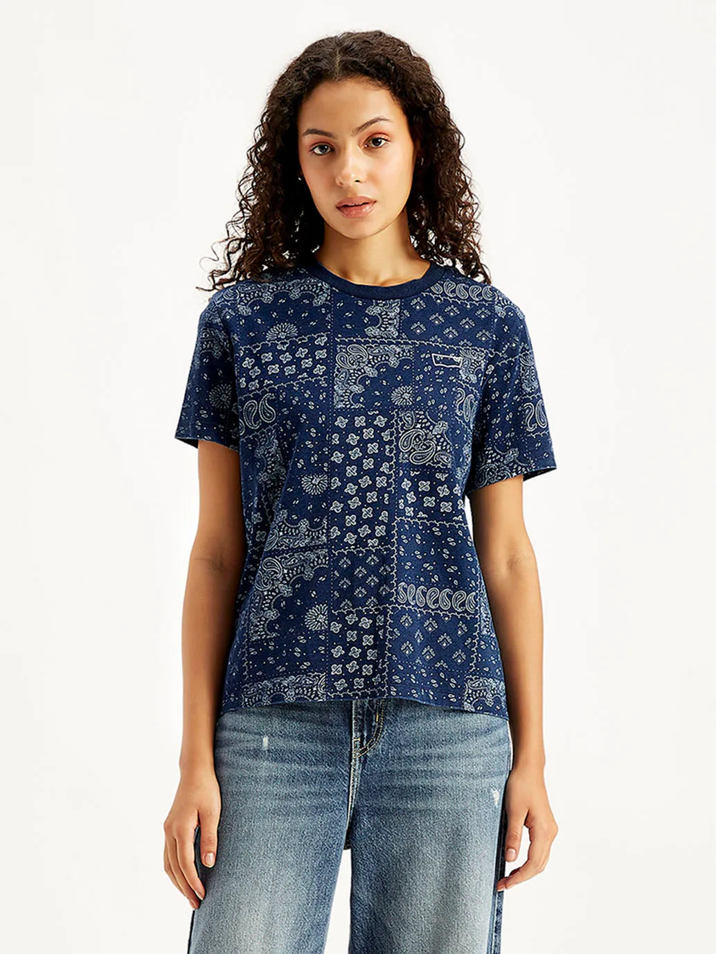 Women's Paisley Straight Fit T-Shirt