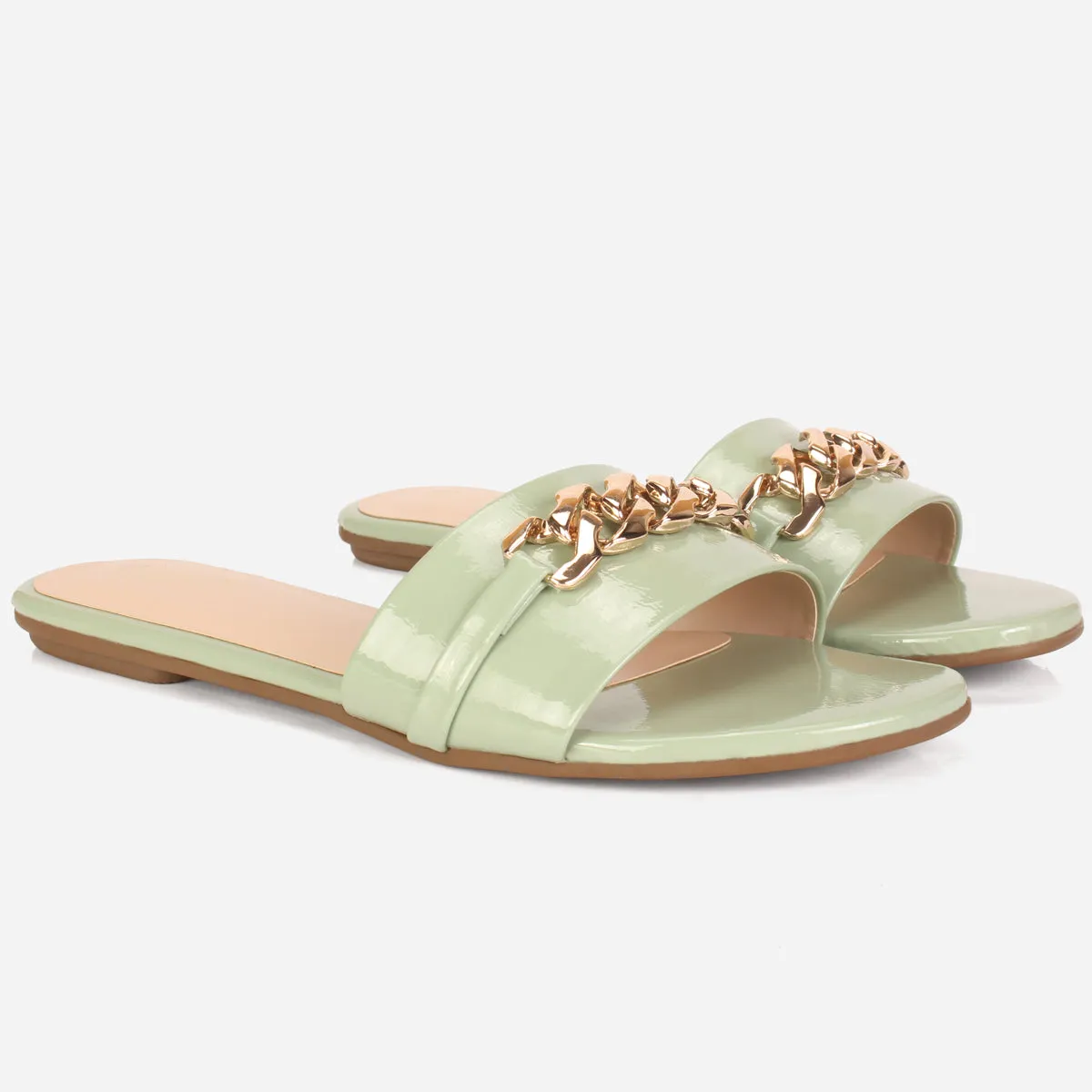Women's "NARIA" Decorated Flat Summer Slippers
