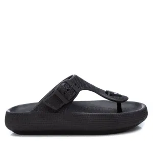 Women's Rubber Flip Flops Sandals By XTI_141469_Black