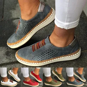 Women's Shoes Fashion Casual Hollow-Out Round Toe Slip On Shoes