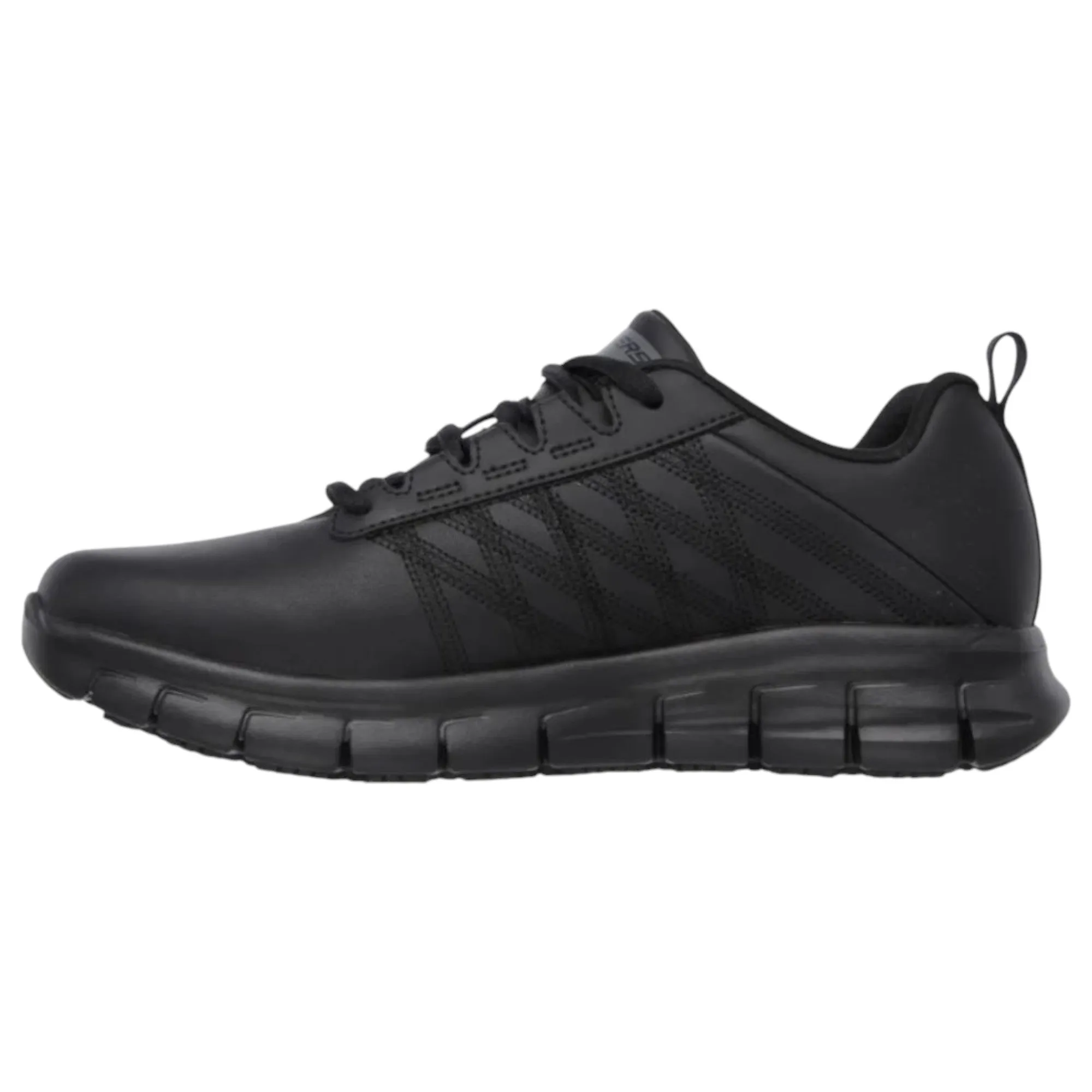 Womens Skechers Sure Track - Erath Wide Black Oil & Slip Resistant Work Shoes