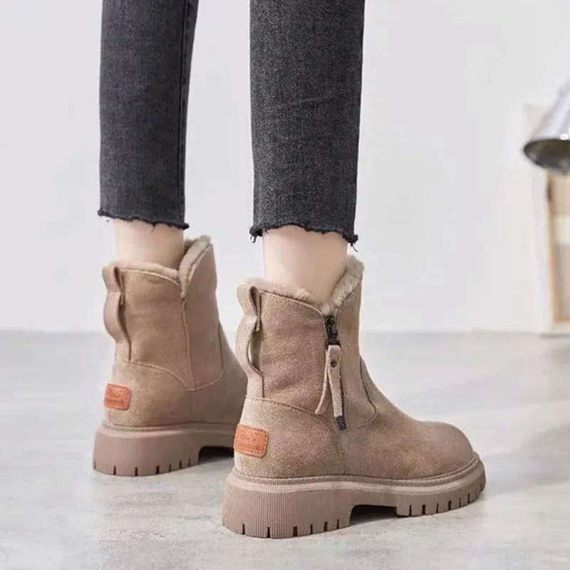 Women's wool lined zip boots