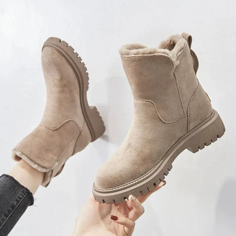 Women's wool lined zip boots