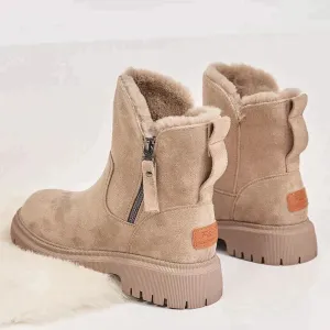 Women's wool lined zip boots