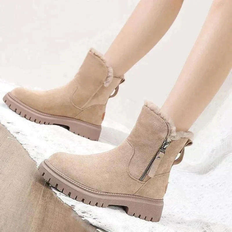 Women's wool lined zip boots