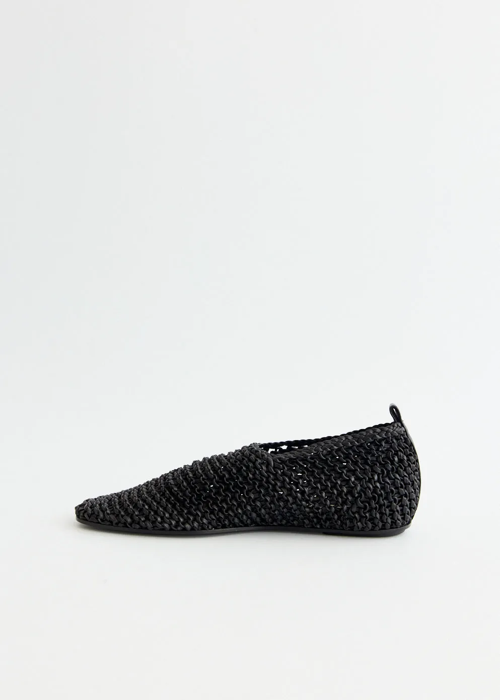Woven Leather Ballerinas