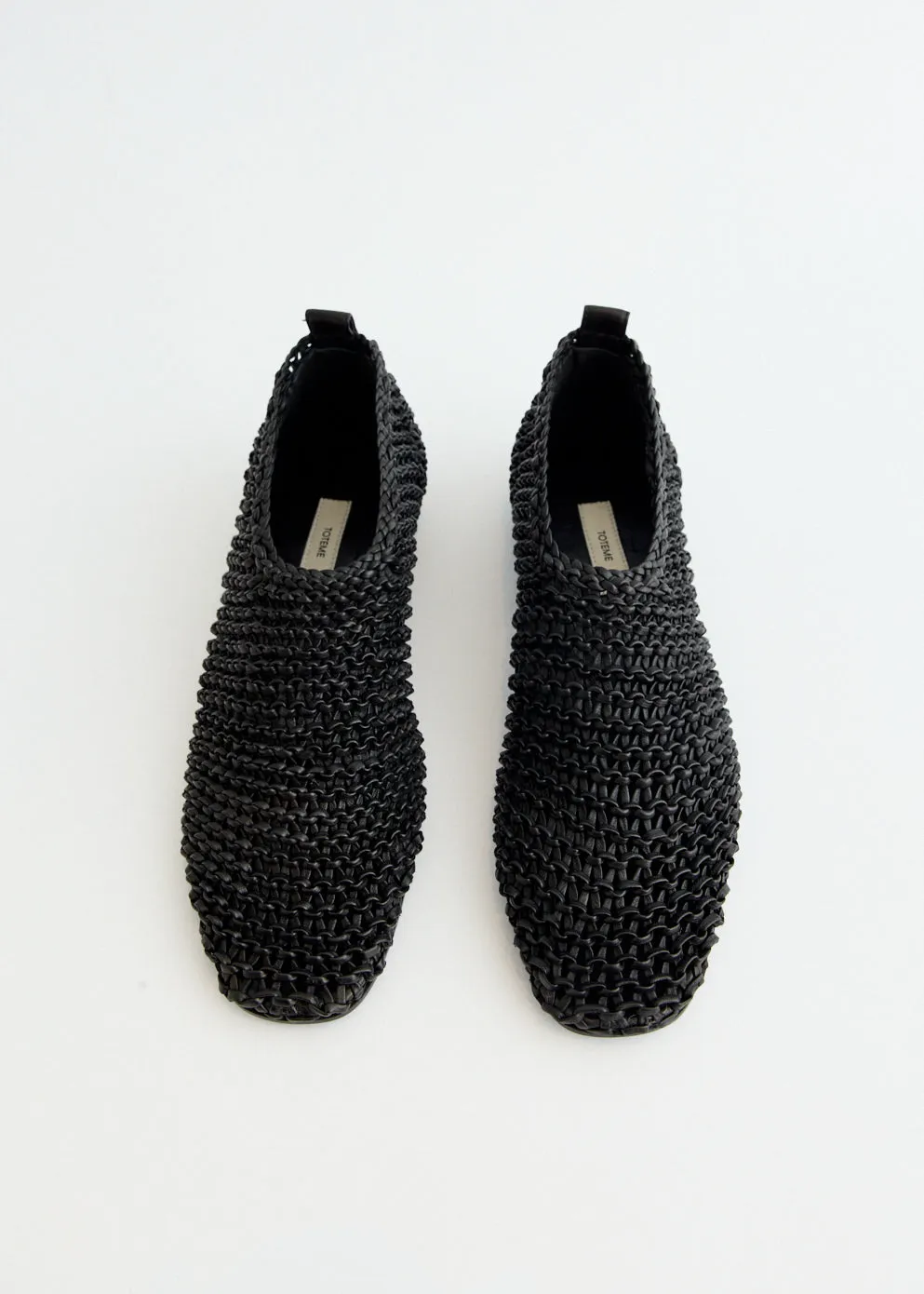 Woven Leather Ballerinas